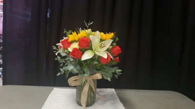 White flower in Jar