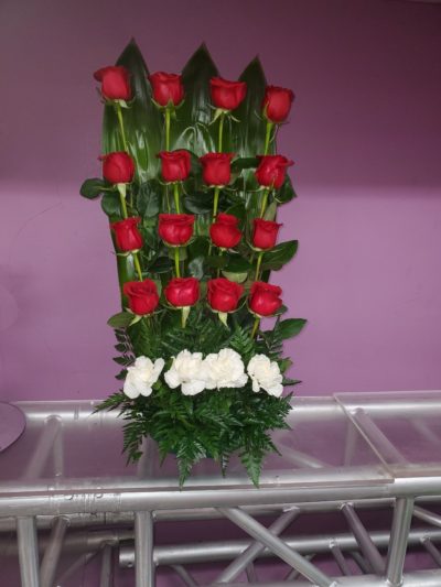 Red and White Roses Bouquet