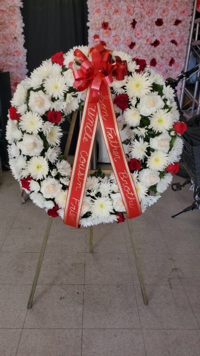 White and Red Assorted Wreath